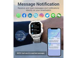 Smartwatch AMOLED de 1,96 polegadas com rastreador fitness, atendimento de chamadas, mais de 100 modos de exercício, monitor de frequência cardíaca e sono. Bestvite