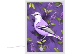 Abajur De Cabeceira Quarto, Nas Cores Roxo E Lavanda, Com Flores, Pequeno Abajur Quarto, Sala De Estar