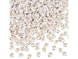 Cordão De Acrílico 500 Unidades - Metal Dourado - Disco Plana - 7mm De Diâmetro - Perfeito Para Fazer Joias - Alfabeto De Cordões