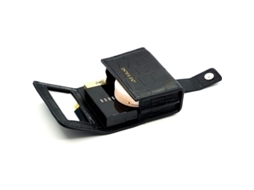 Estuche de Cuero Premium para Lápis Labial, com Espelho, Elegante | S/MARCA