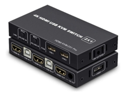 Adaptador De Switch A4k Hdmi Kvm Preto
