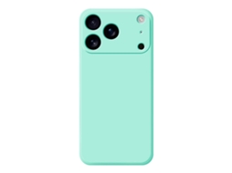 Capa Para Celular Iphone 17 Pro Em Tpu Com Borda Reta - Ciano