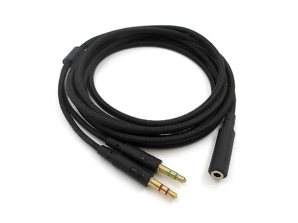 Cabo De Substituição Universal 2 Em 1 3,5 Mm Para Headset Gamer Hyperx Cloud Ii/alpha/cloud Flight/core(2020)
