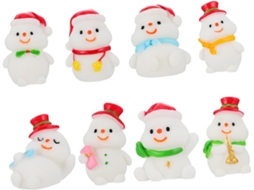 De 8 Miniaturas De Bonecos De Gengibre De Resina Para Decoração De Mesa E Festas De Natal. Ideal Para Ambientes Gokoco