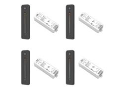 Dimmer Led 4x 12v 5v 24v 36v 8a Pwm Com Interruptor Rf Sem Fio E Ajuste De Brilho 2.4g Por Contato Remoto
