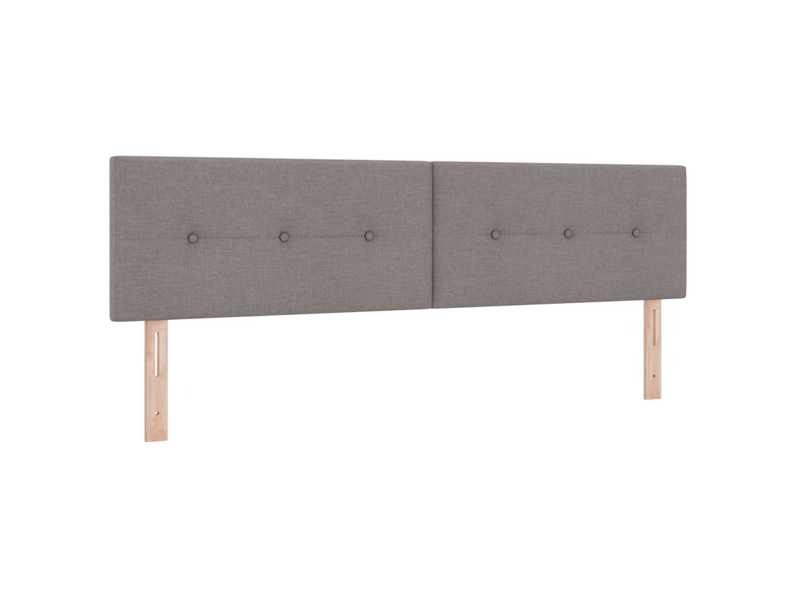 Conjunto 1 Inovação Em Cabeceira Vidaxl Castanho-acinzentado Tecido (180 Cm)