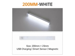 Luminária Sem Fio para Armário/sob Armário com Sensor de Movimento/ Luz Noturna Led Bancada de Cozinha, 200 Mm , Branco Frio BRILVIBERA (8 Polegadas)