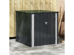 Vidaxl Caixa De Armazenamento Para Jardim Preto 101,5 X 107 X 100 Cm