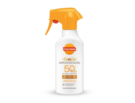 Spray de Leite Corporal Facial Family Suncare FPS 50 Carroten