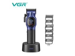 (roxo) Máquina De Cortar Cabelo Elétrica Com Lcd E Velocidade Variável, Motor Sem Escovas De Alta Velocidade, Visor Digital
