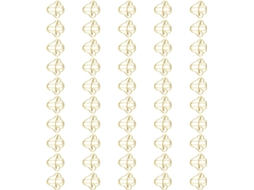 50 Clips de Papel no Formato Cogumelo, 30x30mm, Clips Metálicos para Documentos, Cartões de Anotações e Organização