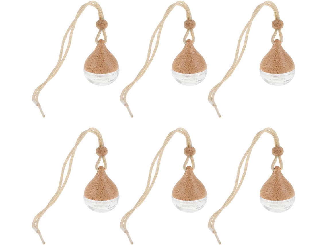 Elegante Difusor De Aromatizador De Carro De 7ml Para Pendurar, Em Vidro E Madeira.