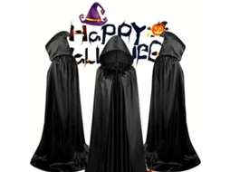 Fantasia de Halloween Bruxa Vampira Ceifadora para Adultos e Crianças