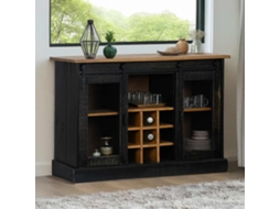 Aparador Halden con 2 puertas correderas 112x40x80 cm Madera maciza