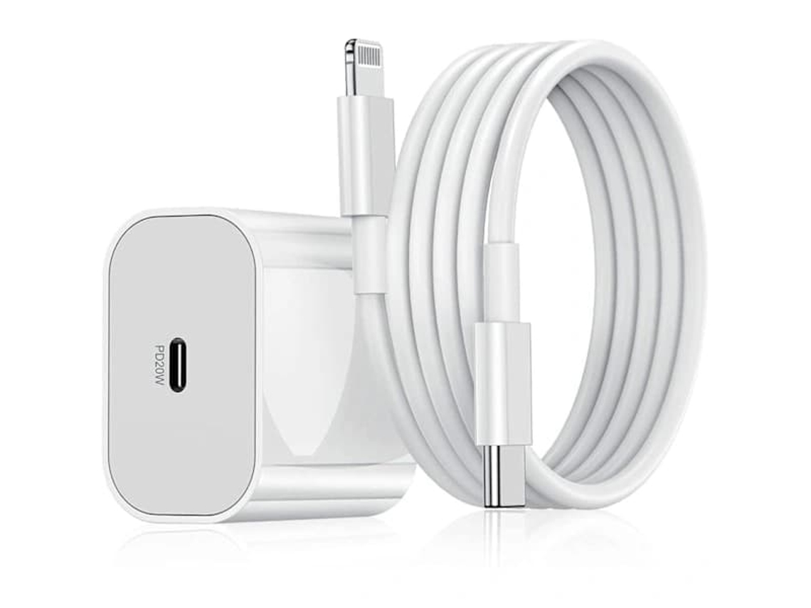 Kit Carregador E Cabo 20w 2 M Verde Compatível Com Iphone