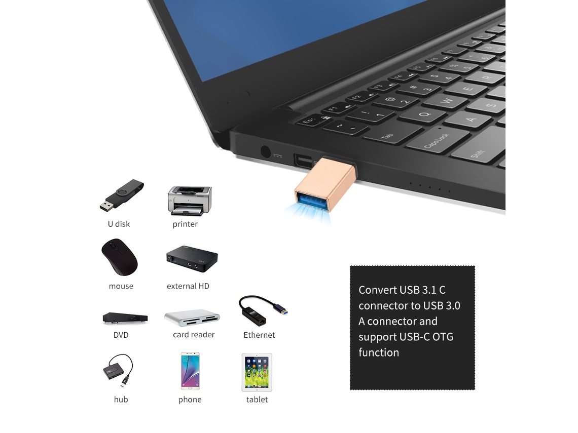 Adaptador Usb c para Usb 3.0 LAXISCREED