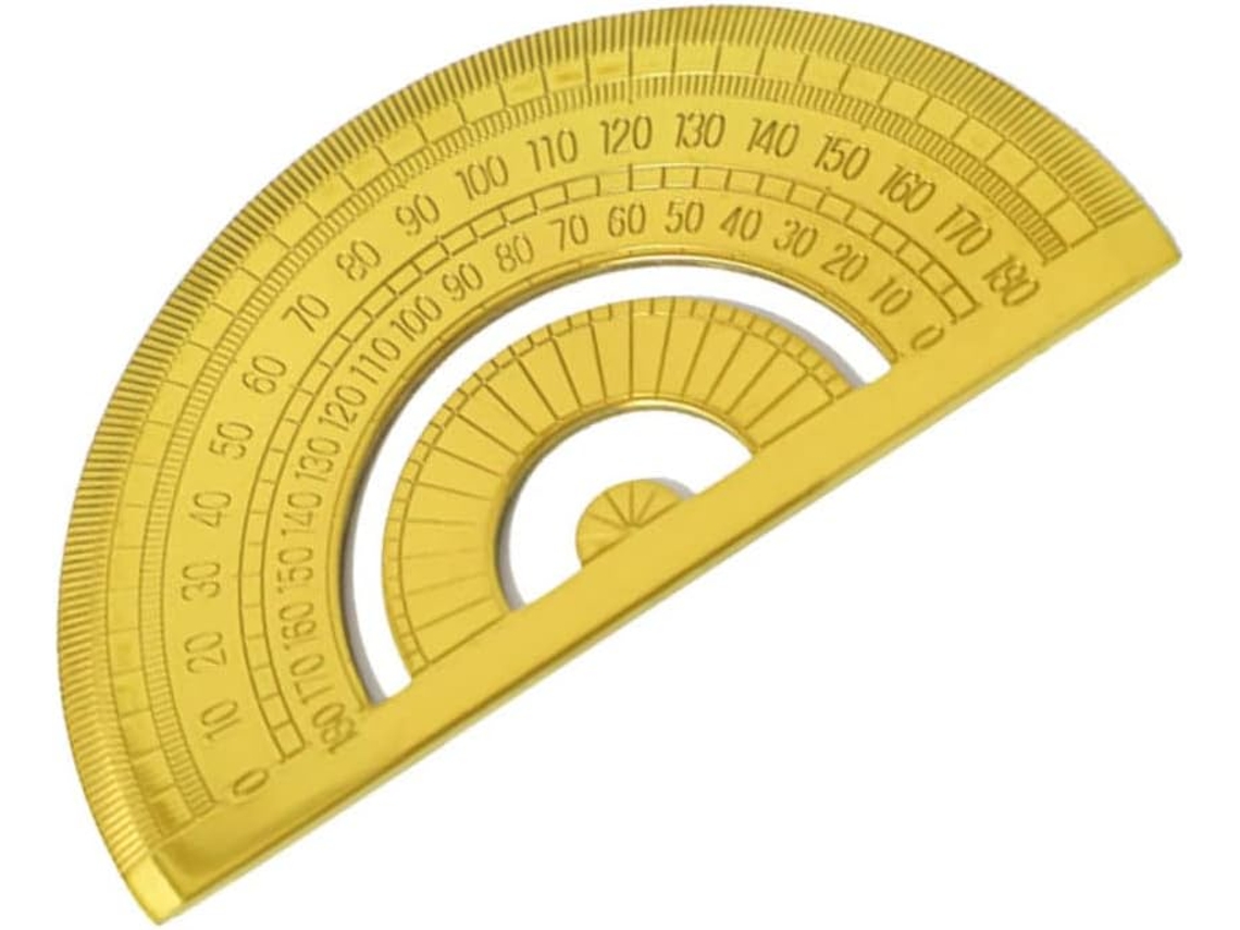 Régua em aço inoxidável dourado, ferramenta de design de escala precisa