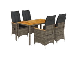 Garden Dining Set, Garden Dining Sets Vidaxl Cinzeto Rattan / Vime (150 X 90 X 75 Cm)