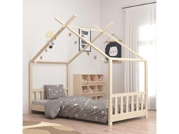 Vidaxl Estrutura De Cama Para Crianças 80x160 Cm Pinho Maciço