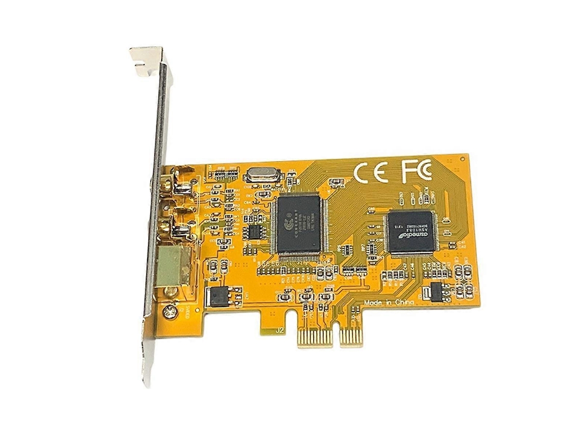 Placa De Captura De Vídeo Pcie Para Av 878a Monitoramento Pcie Imagem Hd 640x480 2 Portas Conexão De Terminal Av Svhs Slowmoose