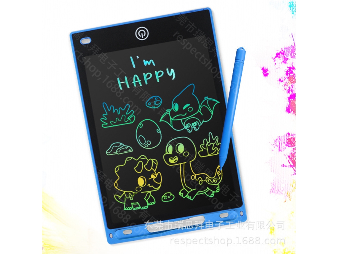 Quadro de Escrita Lcd, Brinquedo Eletrônico de Desenho para Criançastela Colorida Azul Profunda de 8,5 Polegadas CHENNNLS