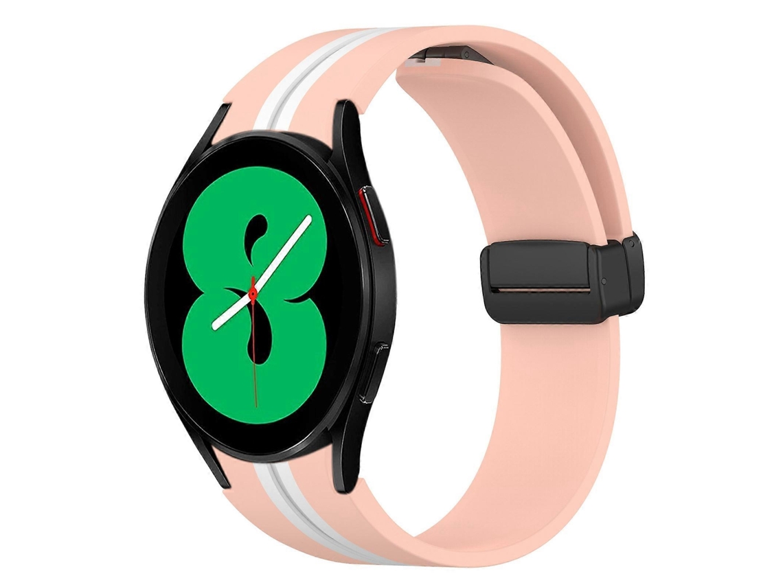 Pulseira De Silicone Dobrável Com Fecho Magnético Para Samsung Galaxy Watch 4 44mm