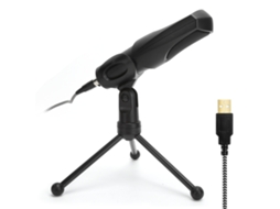 Aetheria microfone Condensador Usb com Tripé Dobrável para Chat de Voz e Transmissão Ao Vivo no Laptop