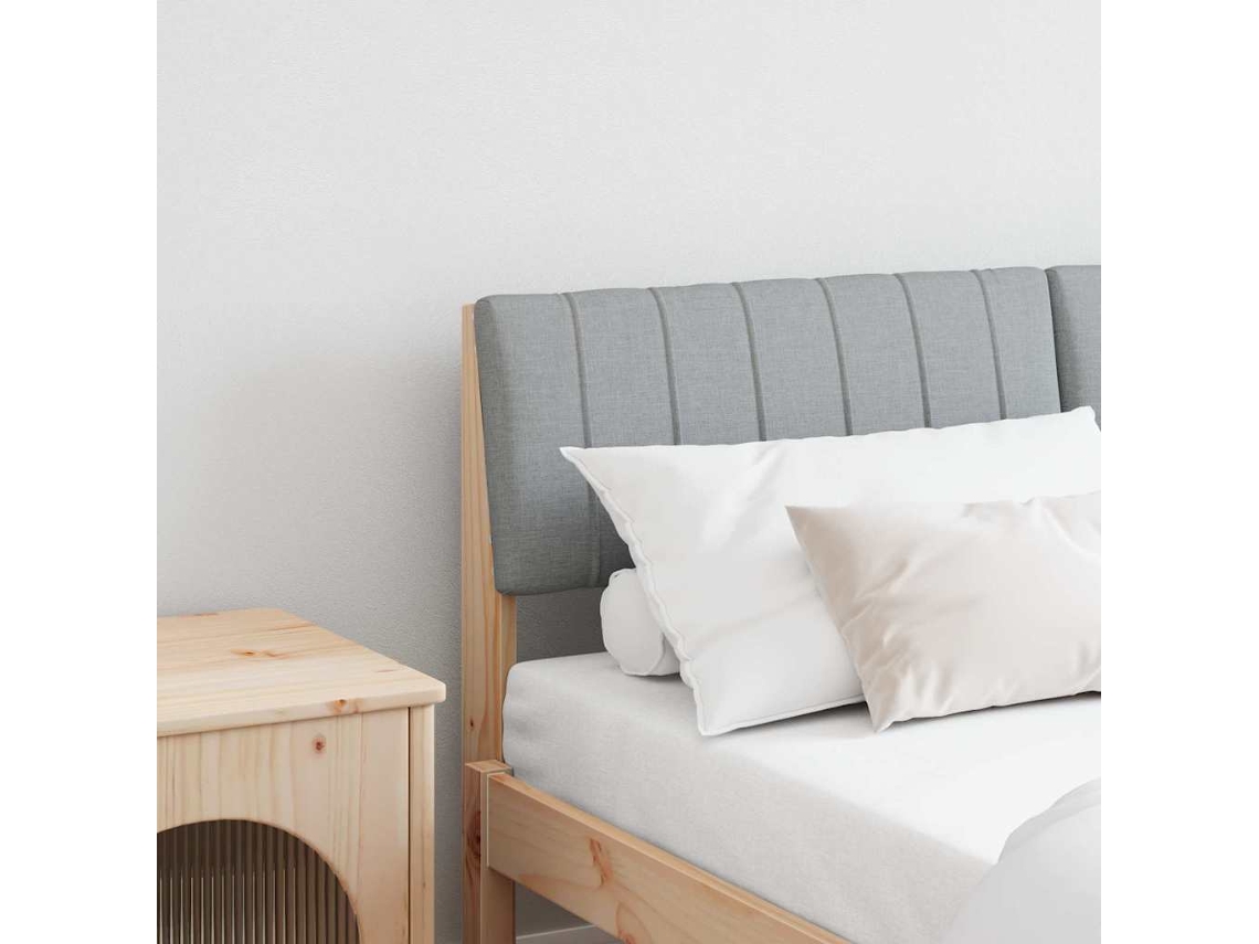 Vidaxl Cabeceira Estofada Cinzento-claro 135 Cm