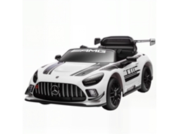 Carro Elétrico Infantil Mercedes AMG Gt3 Evo MARCA com controle remoto, motor duplo, música, rodas auxiliares