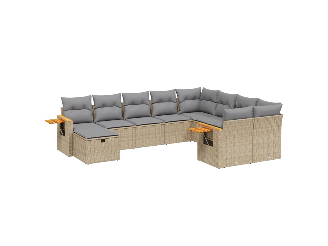 Garden Sofa Set, Garden Sofa Sets Vidaxl Bege Rattan / Vime (n/a)