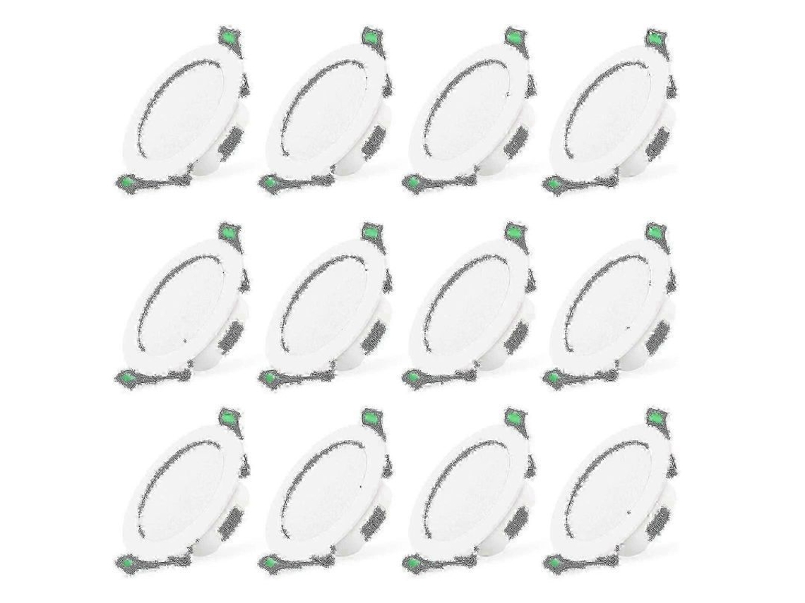 Luminárias De Teto Embutidas Led 3cct Ajustáveis, 3000k/4000k/5700k, Dimmerável, Ip44, Instalação Fácil 230v