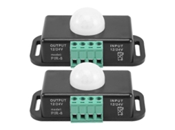 Lurelia Interruptor De Sensor De Movimento, Pacote Com 2 Unidades, Sensor Pir Led De 12 V E 24 V Para Tiras De Led Flexíveis