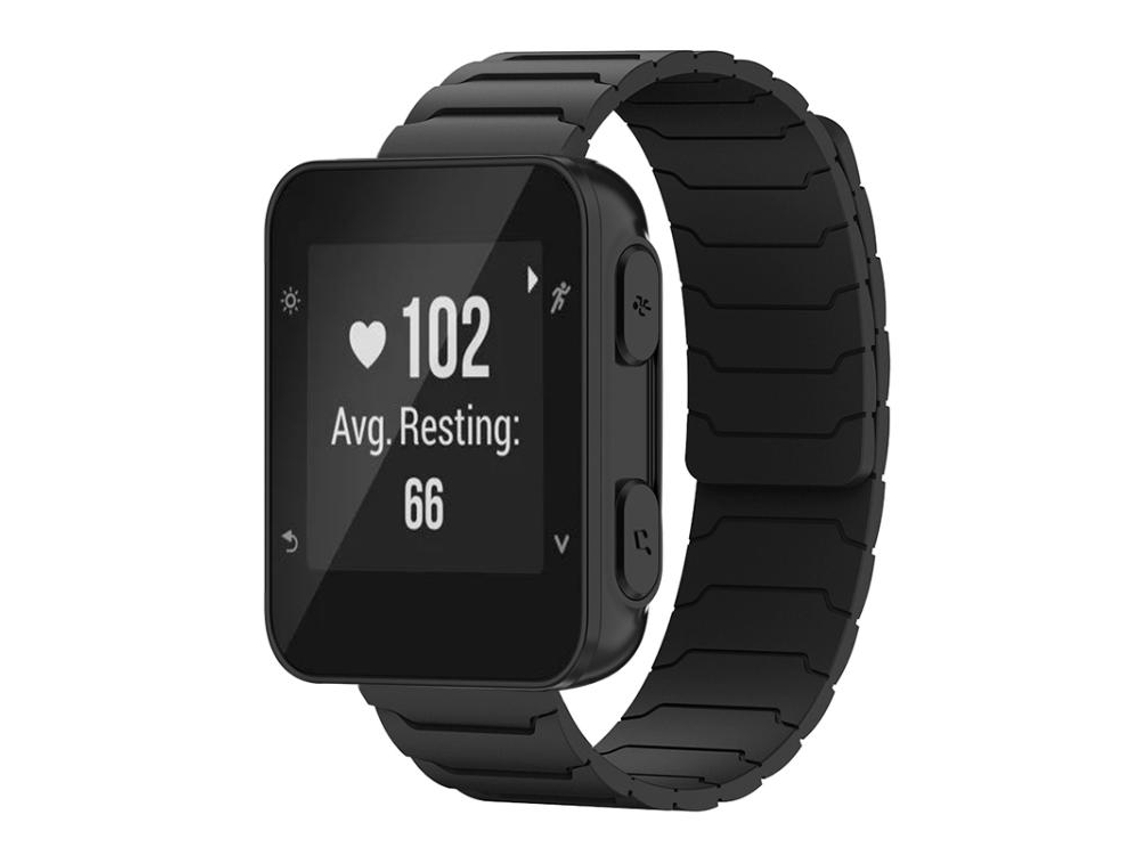 Bracelete Para Garmin Forerunner 35 / 30 / 35j (20mm) - Silicone Magnético Preta