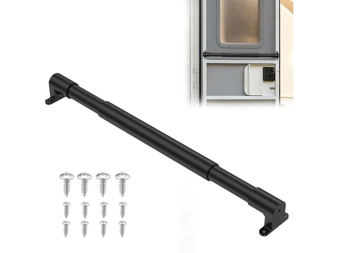 Barra Ajustável Para Porta De Caravana, 55 Cm A 73 Suporte Em Alumínio