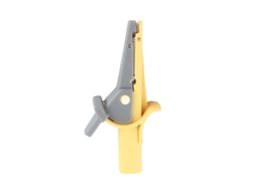 Clamp de Teste Isolado 20mm Soquete Banana 4mm para Carros Caminhões Projetos Elétricos Amarelo