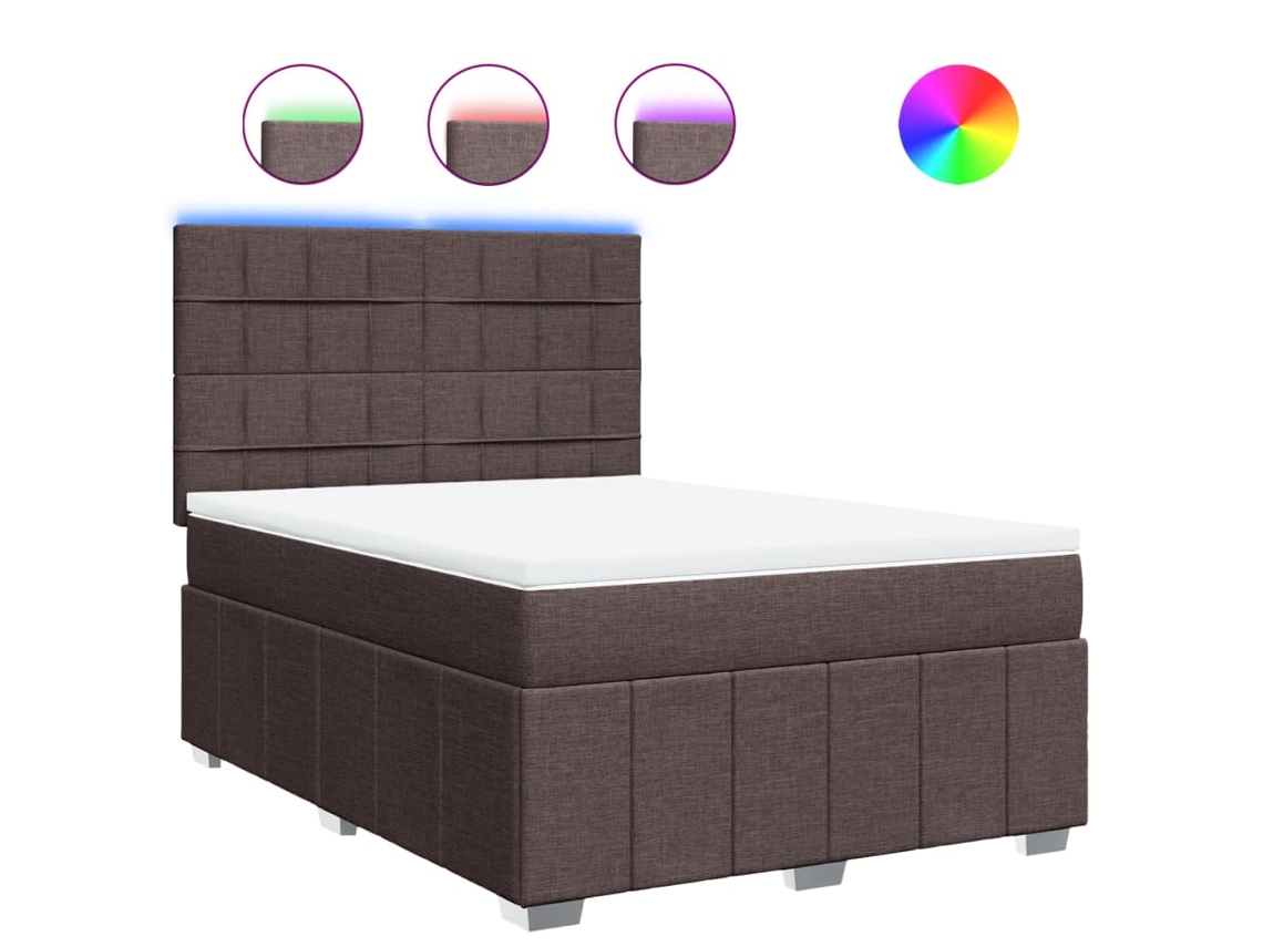 Box Spring Bed, Box Spring Beds Vidaxl Marrom Tecido (140 X 200 Cm)