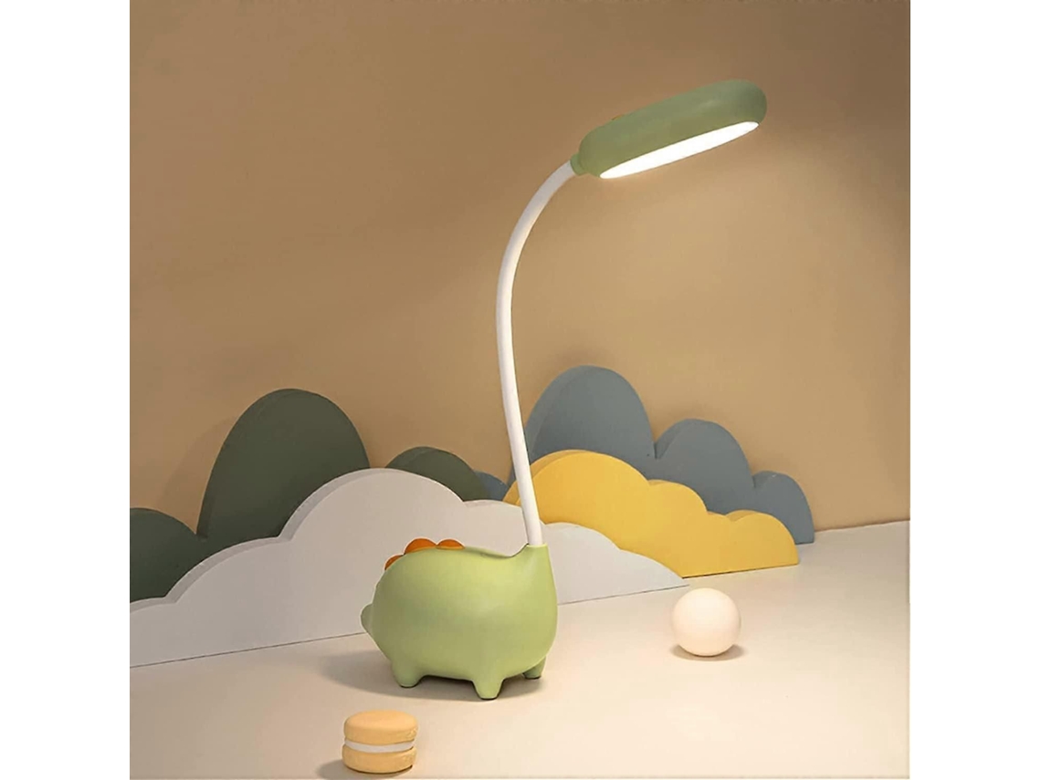 Luminária De Mesa Dinossauro, Com Toque Sensível E 3 Modos De Cor