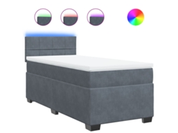 Box Spring Bed, Box Spring Beds Vidaxl Cinzeto Veludo (90 X 190 Cm)