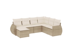 Garden Sofa Set, Garden Sofa Sets Vidaxl Bege Rattan / Vime (n/a)