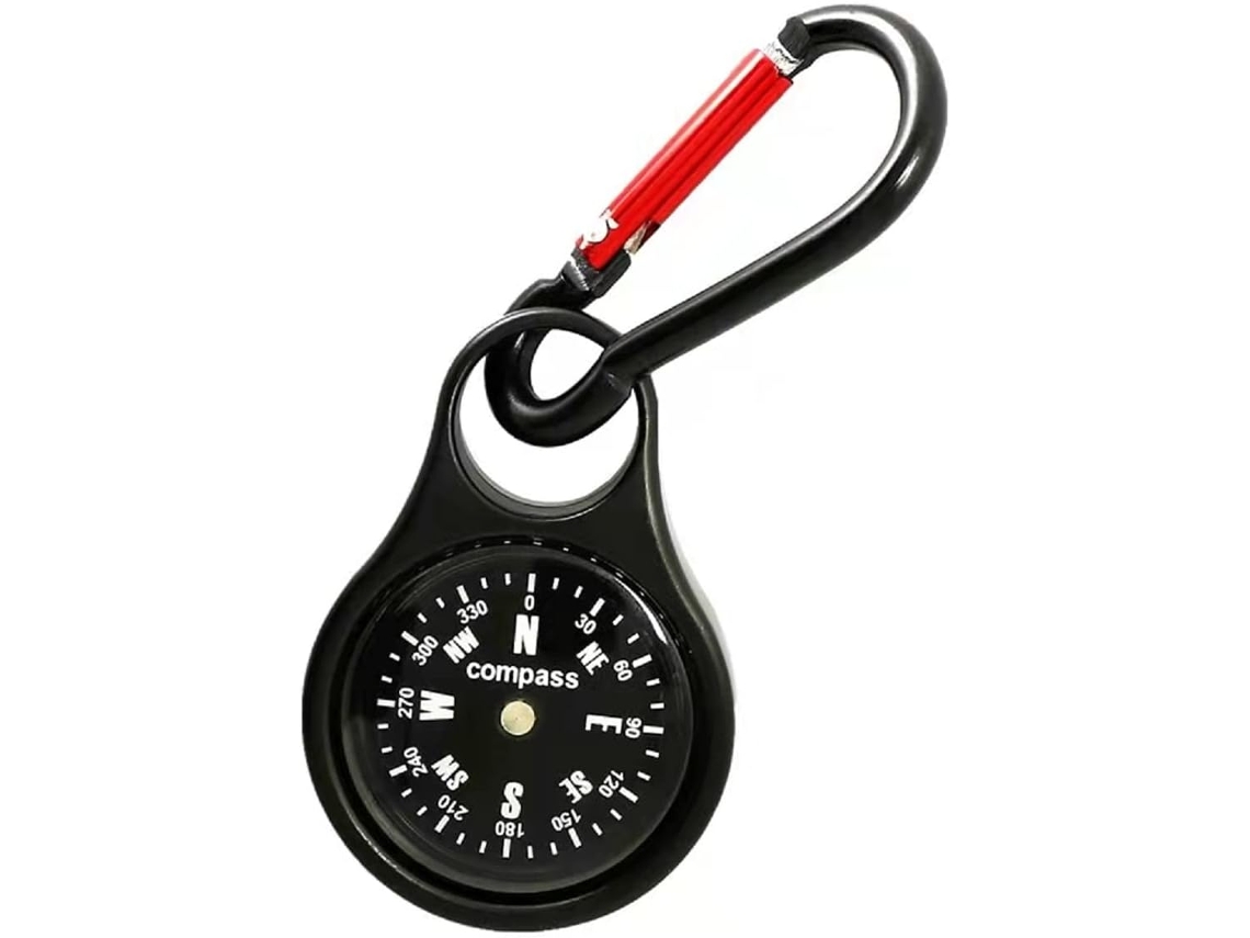 Bússola com chaveiro, direcional, acessórios para viagens e camping ao ar livre, esportes, trilhas, navegação, etc AQUAFORGE