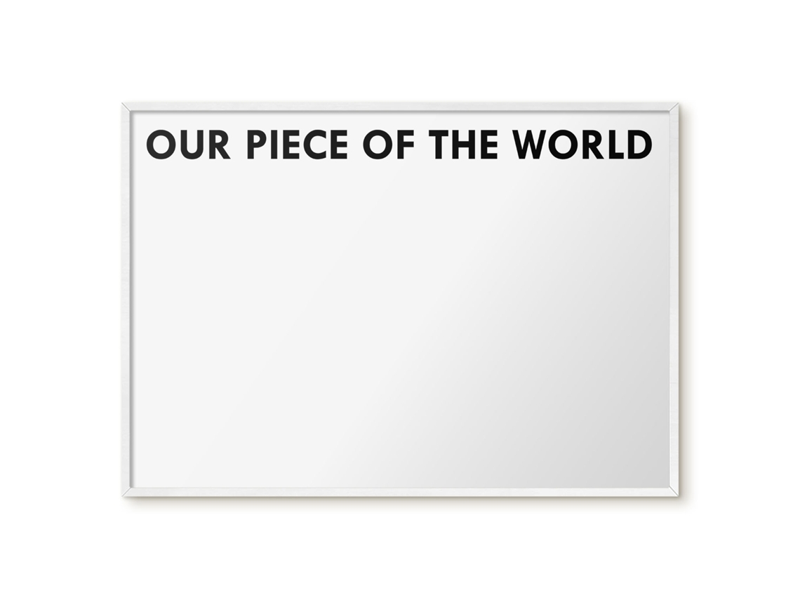 Magnetic Glass Board Our Piece Of The World For The Hall Espelharte (100x70 Cm)