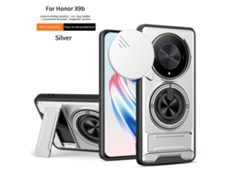 Capa Para Celular Com Suporte Duplo, Protetor Para Proteção Contra Quedas.prata, Honor 200 Smart 5g (versão Internacional)