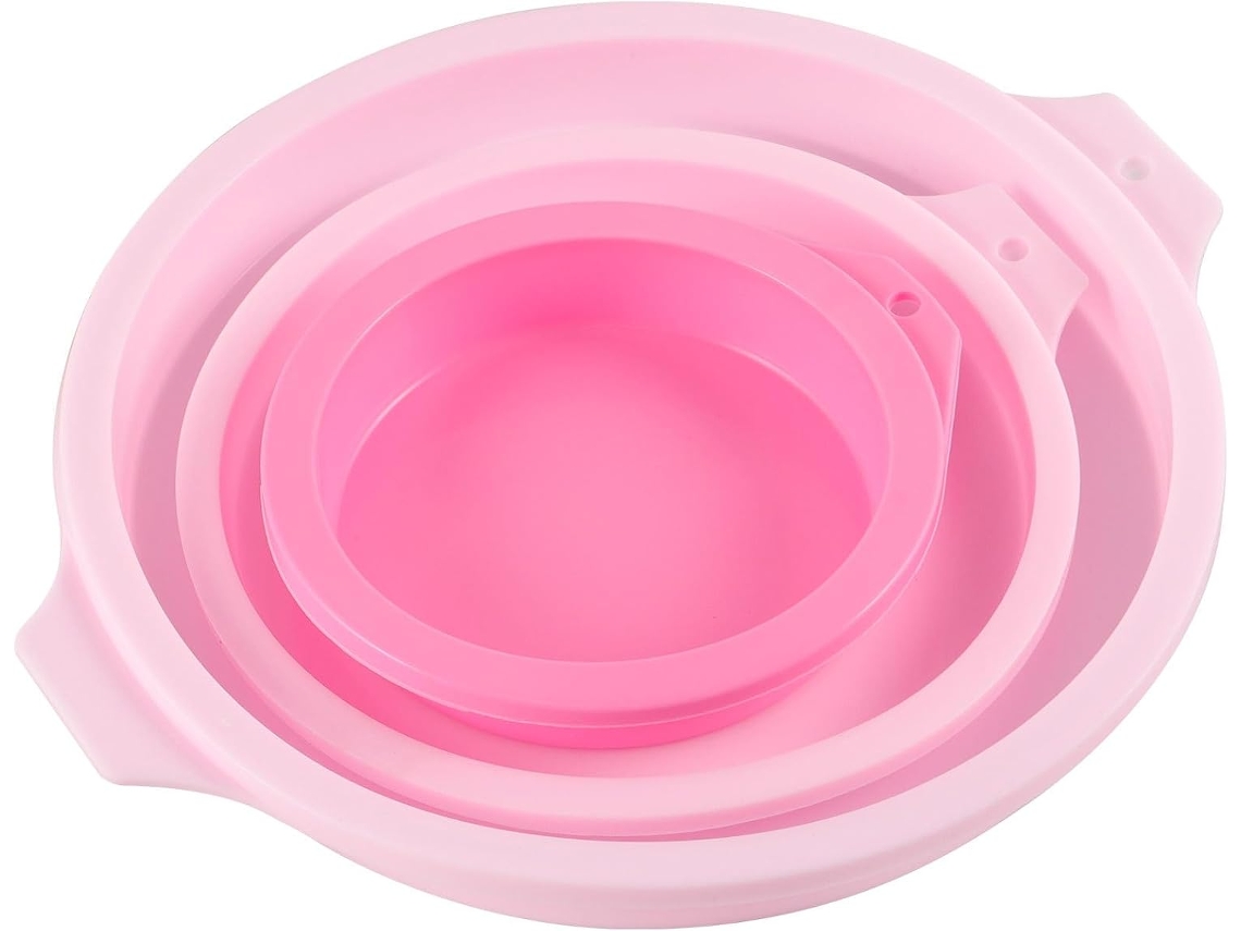 Formas Redondas De Silicone Reutilizáveis Para Bolos