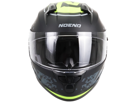 Capacete Integral Noend Motociclismo Sc-33 Attack Preto Amarelo Neon Viseira Dupla (xl)