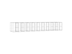 Vidaxl Canil De Exterior 24,2 M² Aço Galvanizado
