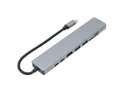 Dock Usb-c 8 Em 1 Multifuncional Tipo C Para Rj45 Usb 3.0 Usb-c Com Interface Multimídia Hd Para Computador Desktop E Laptop.