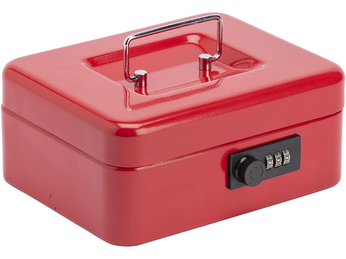 Caixa Registradora Money 5020 de 8" com Fechadura de Combinação, Vermelha BRILVIBERA (red Max Red)