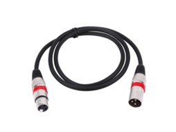Cabo Xlr 3 Pin Macho Para Fêmea 1m Com Shielding Para Microfone Mixer Áudio De Alta Qualidade