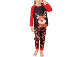 Laxiscreed Pijamas De Natal Para Família Com Estampa De Floco De Neve, Manga Longa E Bolsos, Tamanho 12-18 Meses