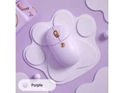 Rato Yizhood Cat Claw Bluetooth 2.4g Bluetooth Tri Mode Menina Óptica Silenciosa Sem Fio Para Laptop Pc Roxo